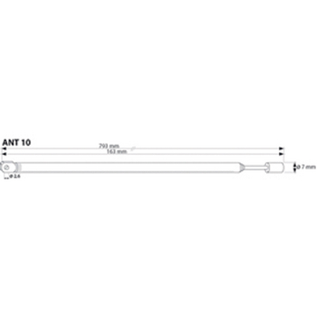 ANT 10 Telescoop antenne 7 mm in:163 / uit: 793 mm Product foto